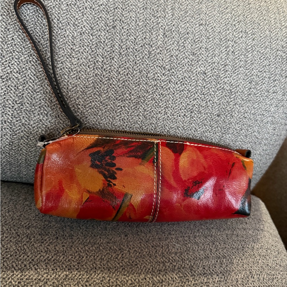 Patricia Nash Floral Leather Wristlet